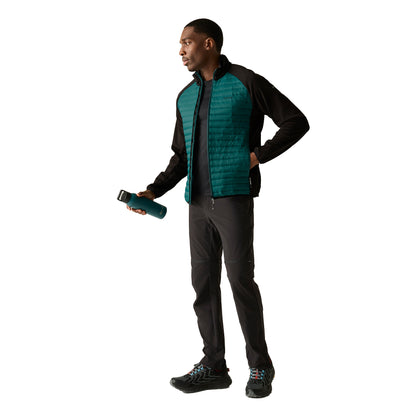 Mediterranean Green-Black - Pack Shot - Regatta Mens Clumber Hybrid Jacket