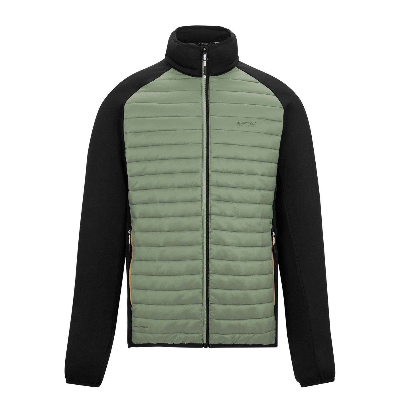Light Sage-Black - Front - Regatta Mens Clumber Hybrid Jacket