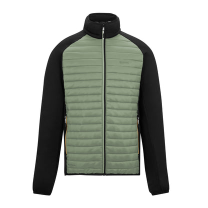 Light Sage-Black - Front - Regatta Mens Clumber Hybrid Jacket