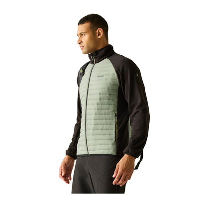 Light Sage-Black - Lifestyle - Regatta Mens Clumber Hybrid Jacket