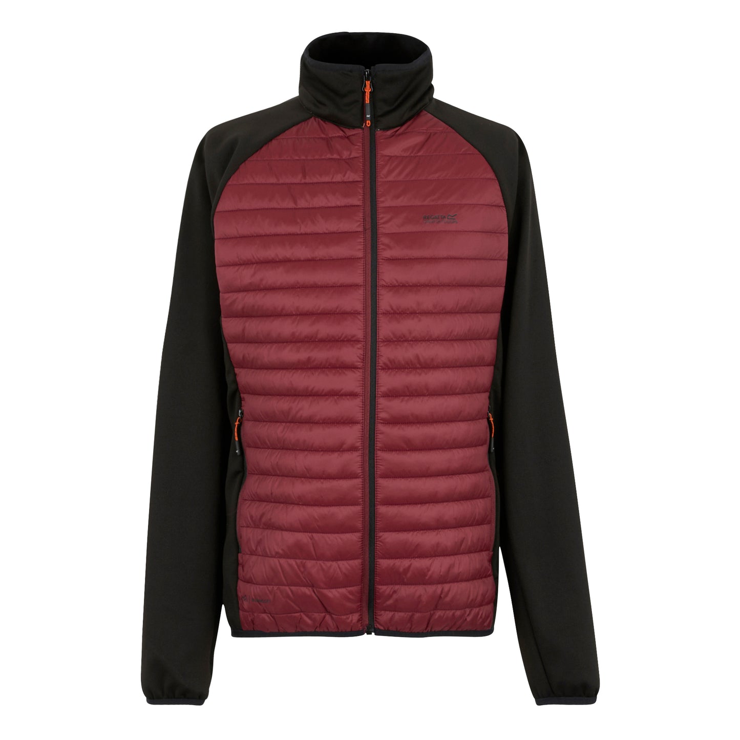 Dark Maroon-Black - Front - Regatta Mens Clumber Hybrid Jacket