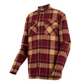 Dark Maroon-Light Vanilla - Side - Regatta Mens Spennith Checked Shirt Jacket
