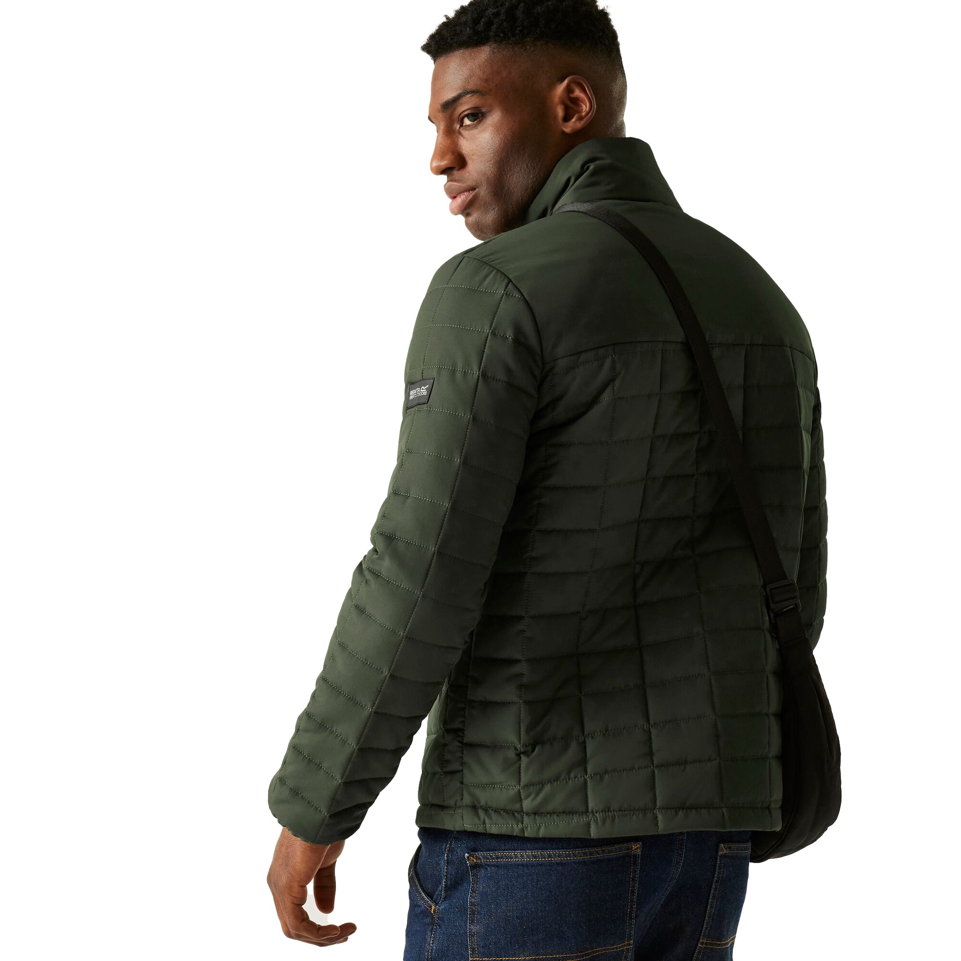 Dark Khaki-Black - Pack Shot - Regatta Womens-Ladies Haire Padded Jacket