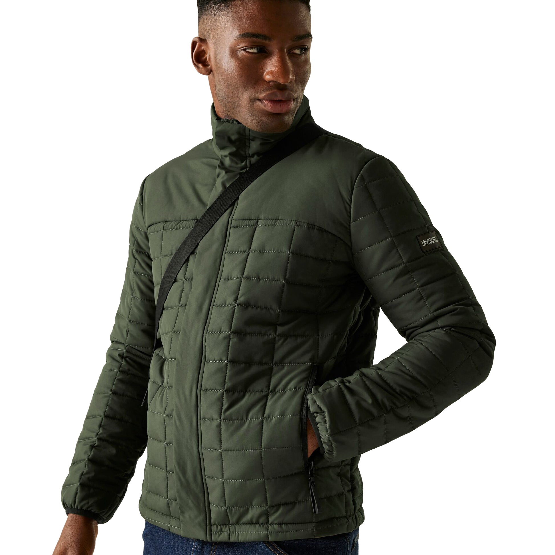 Dark Khaki-Black - Lifestyle - Regatta Womens-Ladies Haire Padded Jacket