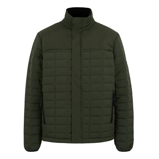 Dark Khaki-Black - Front - Regatta Womens-Ladies Haire Padded Jacket