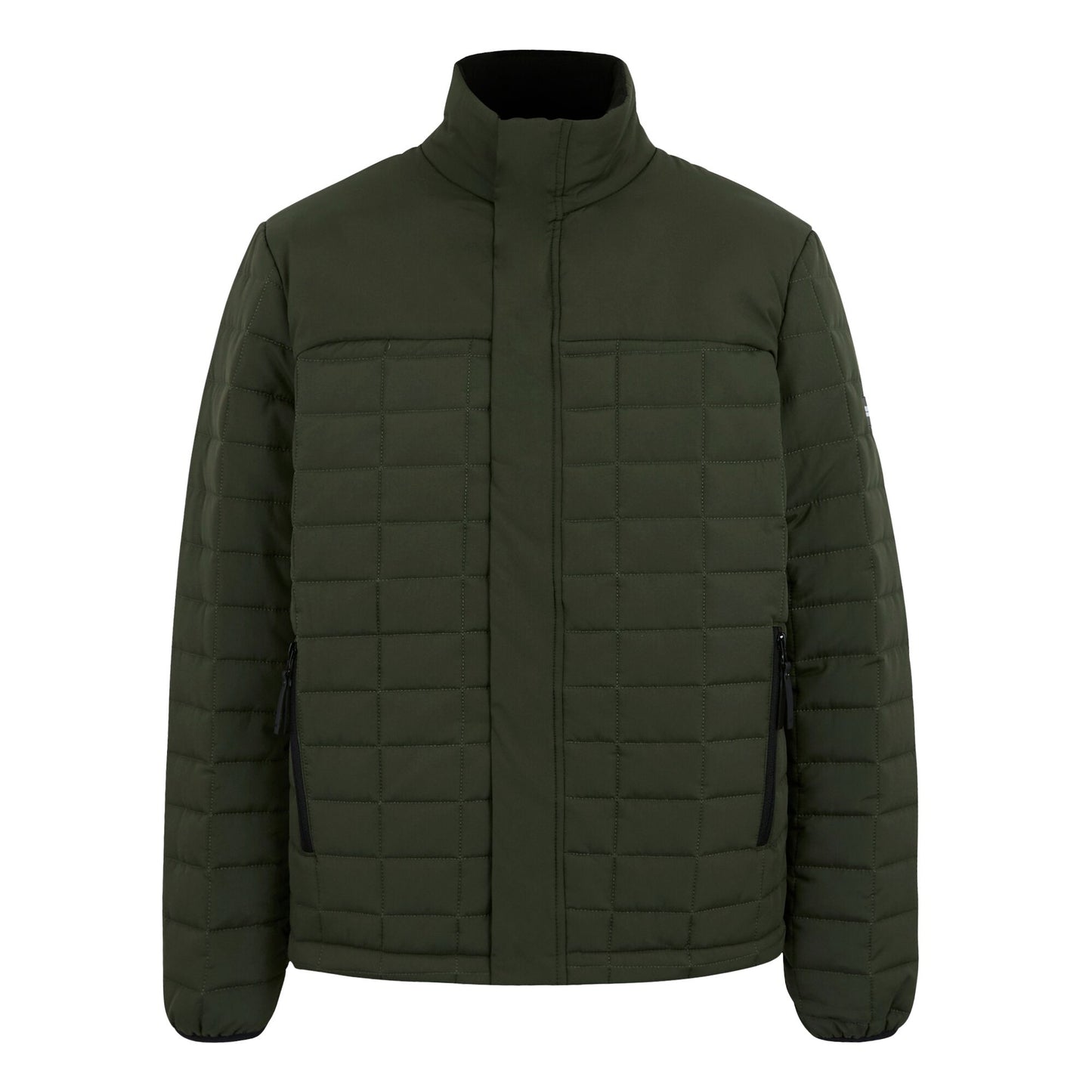 Dark Khaki-Black - Front - Regatta Womens-Ladies Haire Padded Jacket