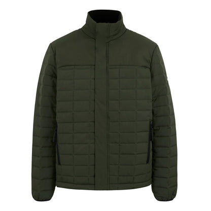 Dark Khaki-Black - Front - Regatta Womens-Ladies Haire Padded Jacket