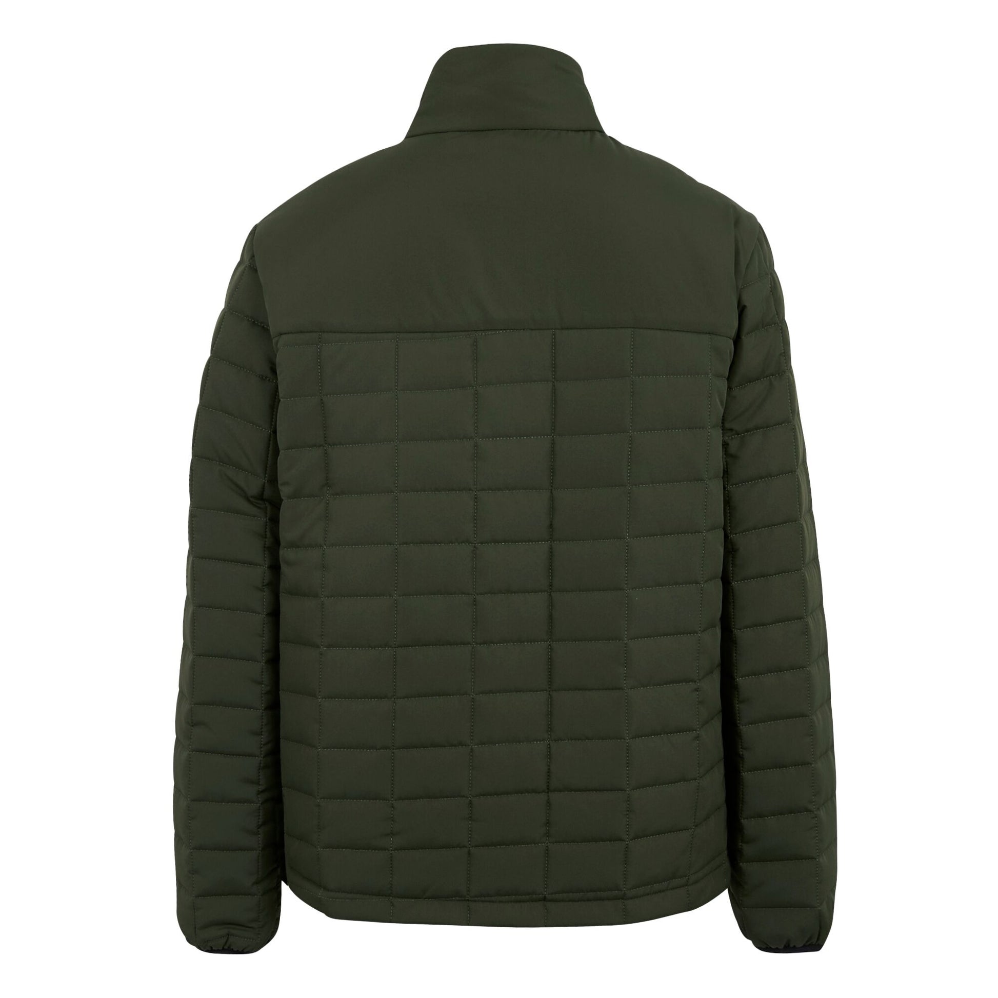 Dark Khaki-Black - Back - Regatta Womens-Ladies Haire Padded Jacket