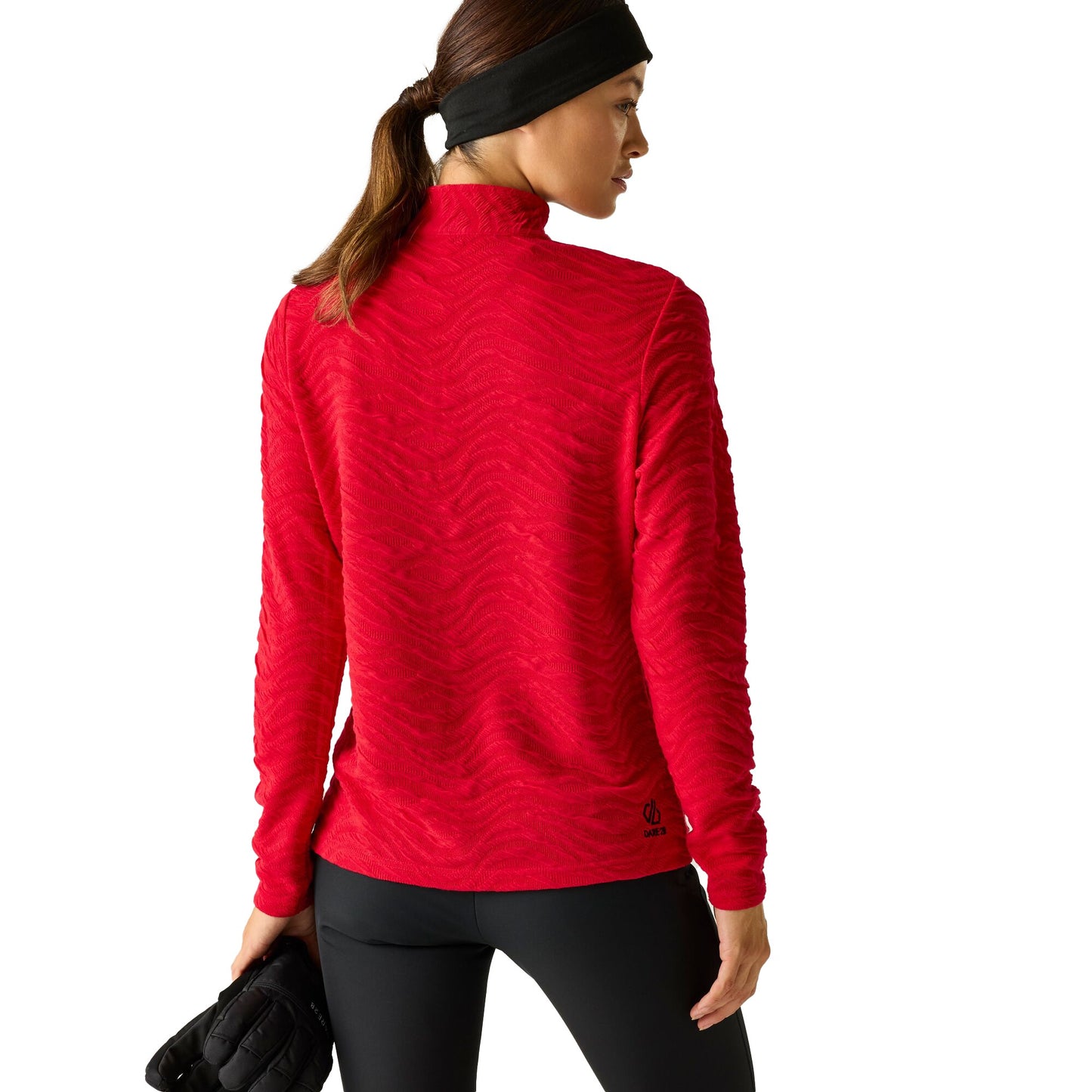 True Red - Pack Shot - Dare 2B Womens-Ladies Glamourize III Quilted Quarter Zip Midlayer