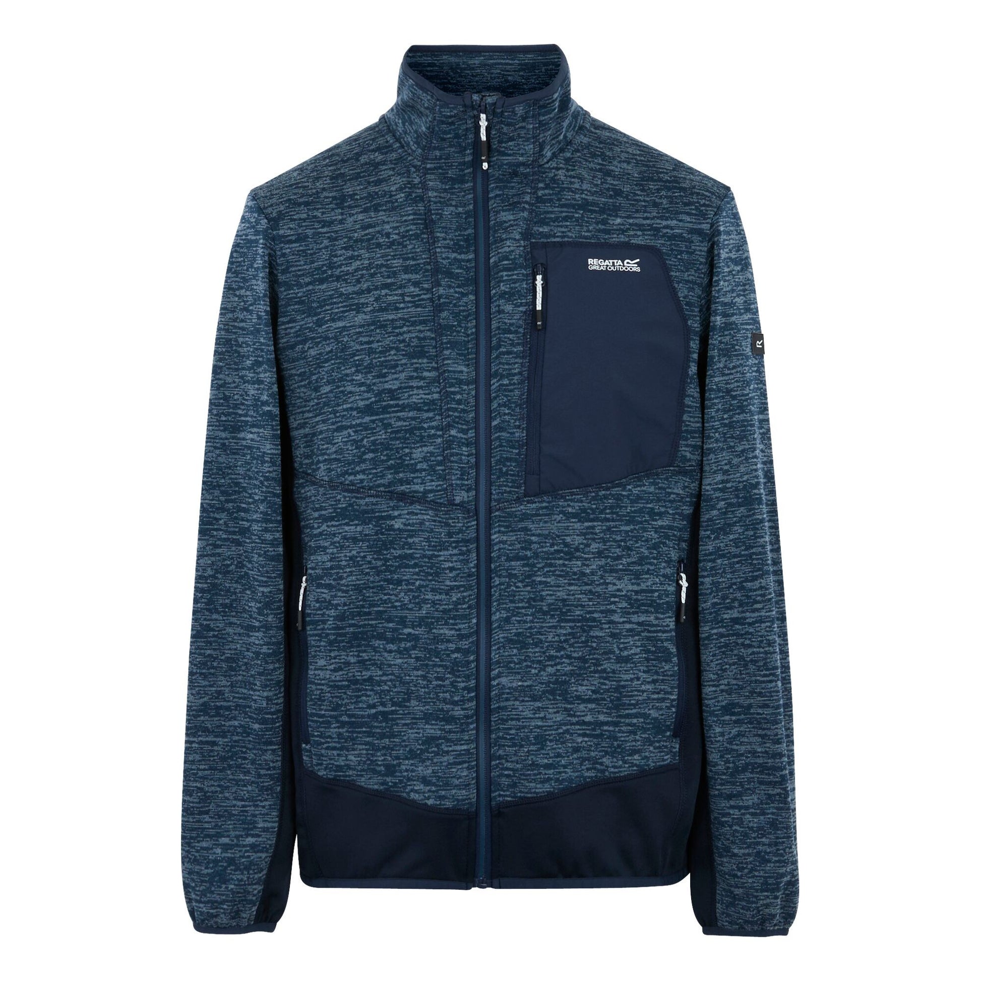Moonlight Denim-Navy Marl - Front - Regatta Mens Baslinn Fleece Jacket