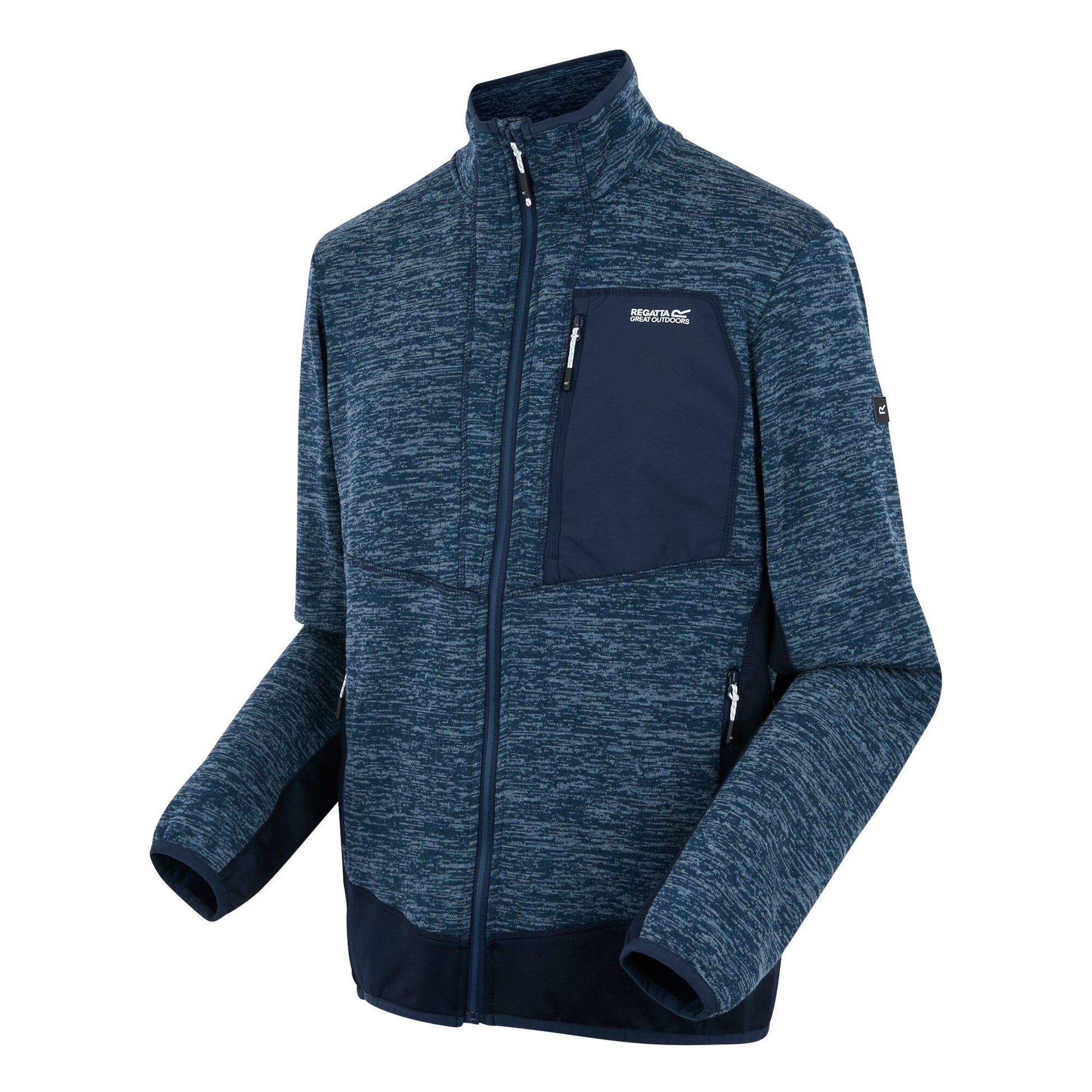 Moonlight Denim-Navy Marl - Side - Regatta Mens Baslinn Fleece Jacket