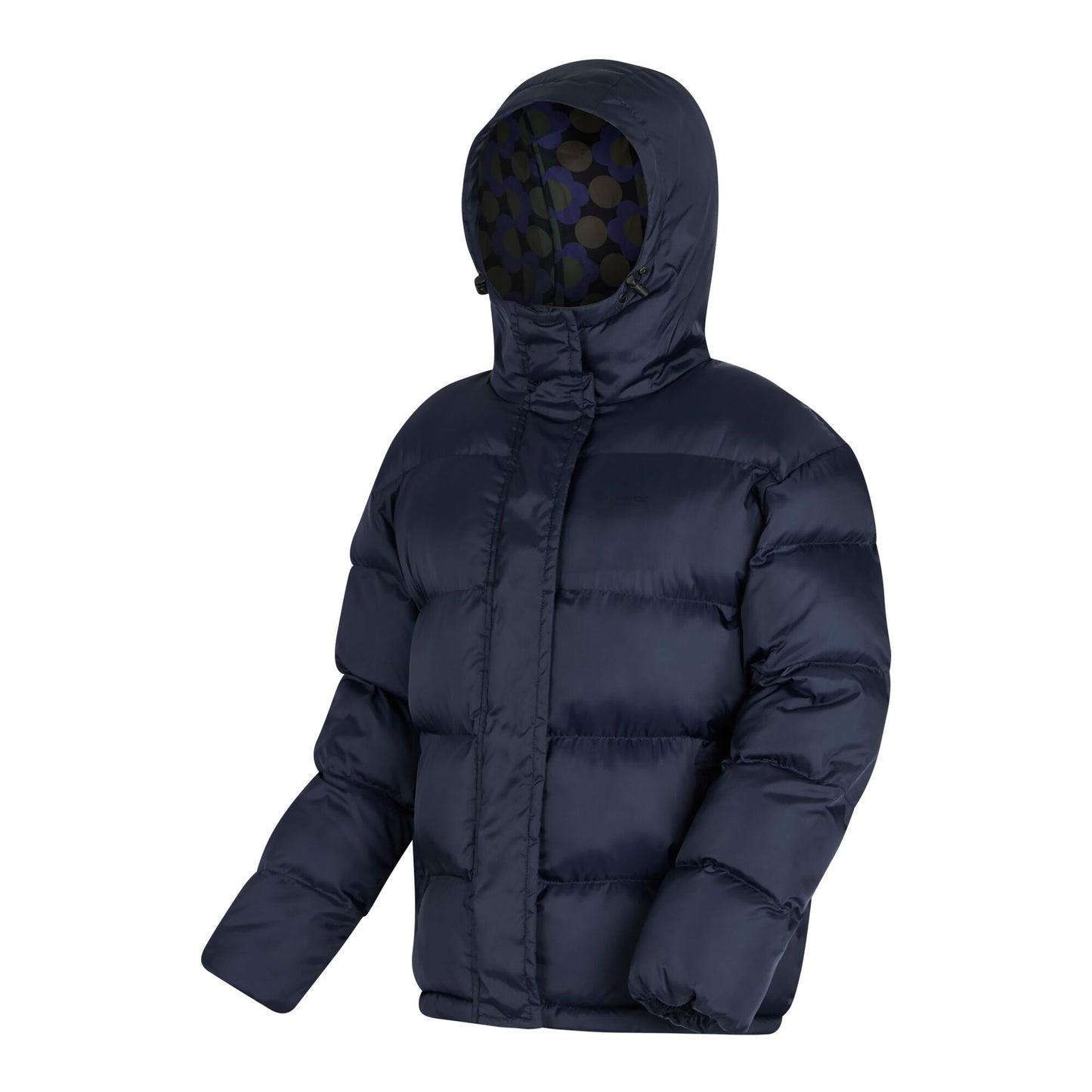 Navy - Side - Regatta Womens-Ladies Orla Kiely Flowers Quilted Oversized Jacket