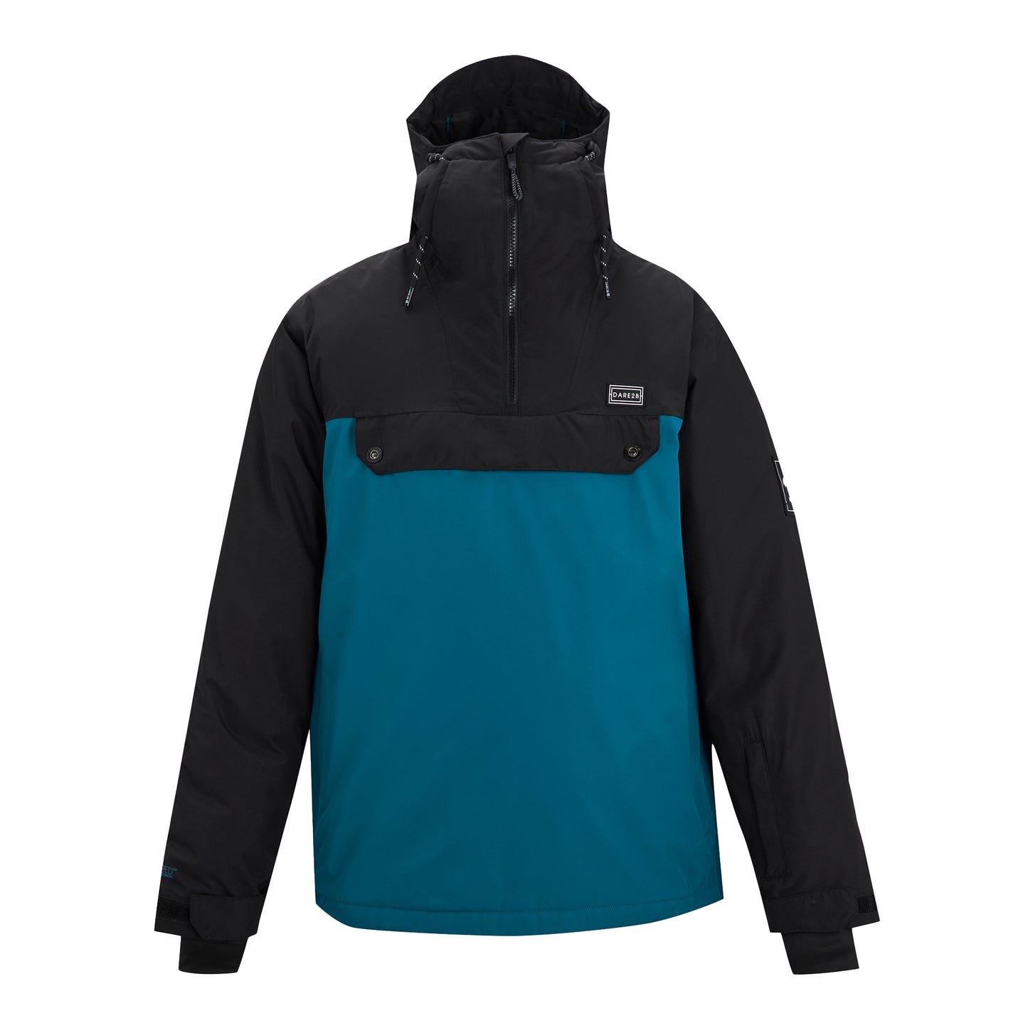 Kingfisher Blue - Front - Dare 2B Mens Freeride II Colour Block Overhead Ski Jacket