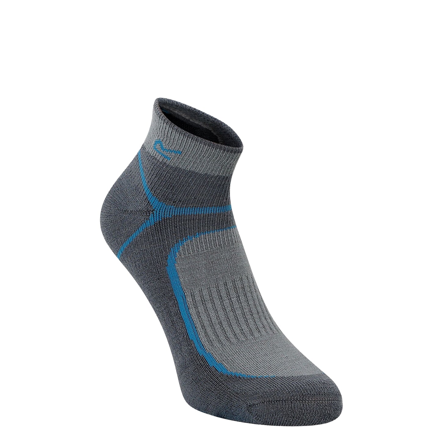 Dark Steel-Storm Blue - Back - Regatta Womens-Ladies Trail Merino Mix Ankle Socks