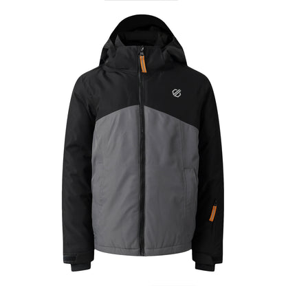 Black-Iron Gate - Front - Dare 2B Childrens-Kids Impose V Ski Jacket