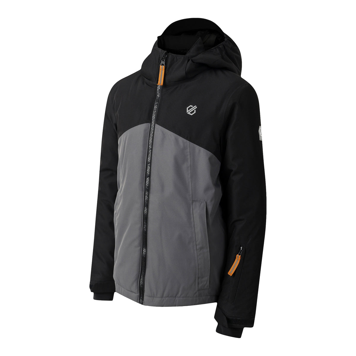 Black-Iron Gate - Side - Dare 2B Childrens-Kids Impose V Ski Jacket