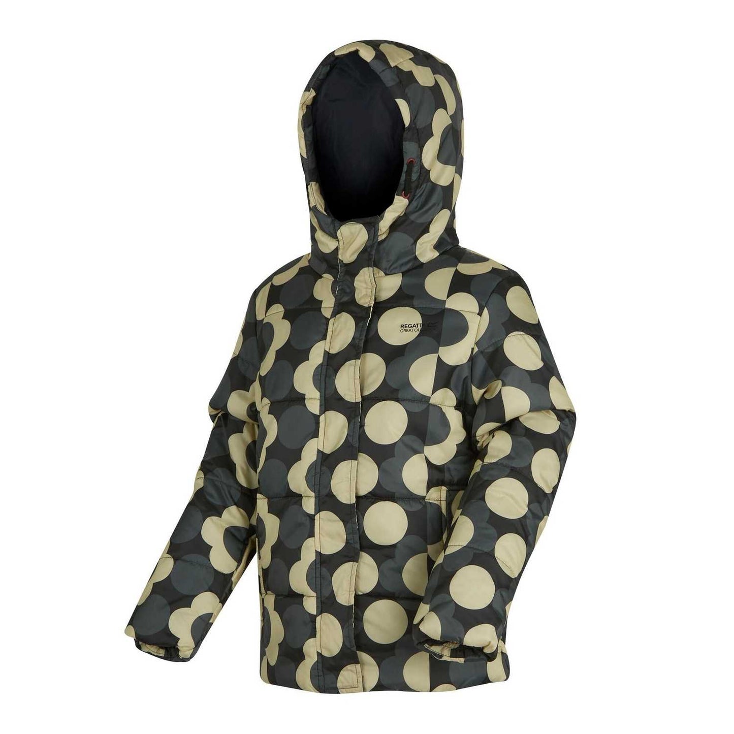 Black - Side - Regatta Girls Orla Kiely Daisy Padded Jacket