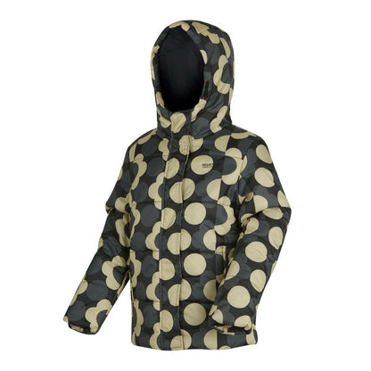 Black - Side - Regatta Girls Orla Kiely Daisy Padded Jacket