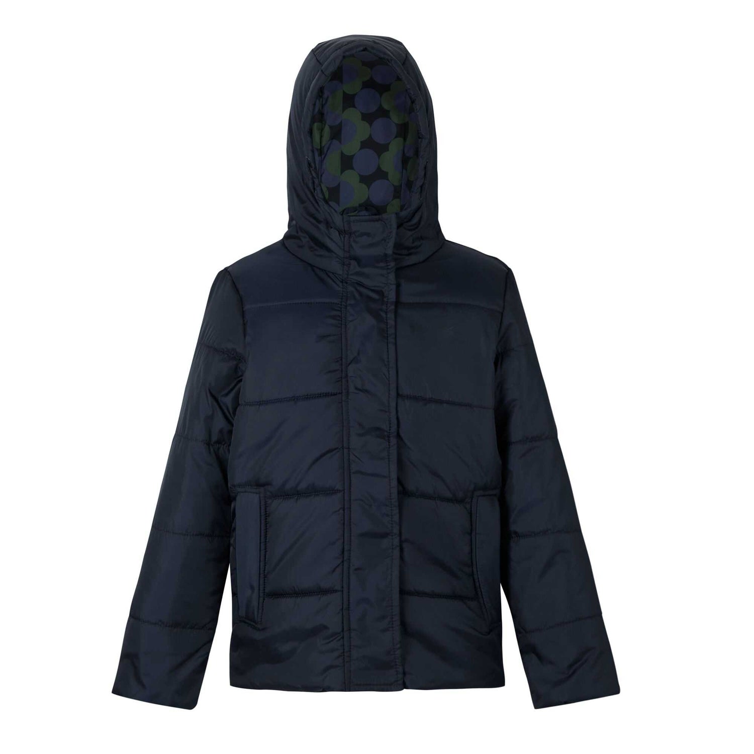 Blue - Front - Regatta Girls Orla Kiely Daisy Padded Jacket