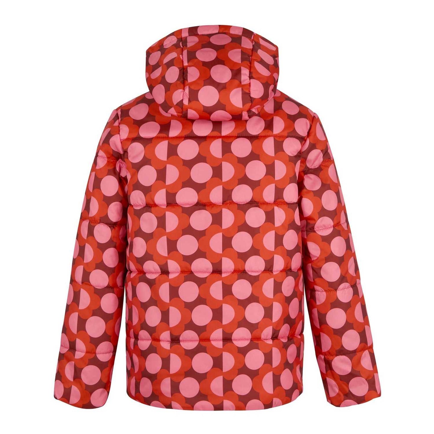 Red-Burnt Henna - Back - Regatta Girls Orla Kiely Daisy Padded Jacket
