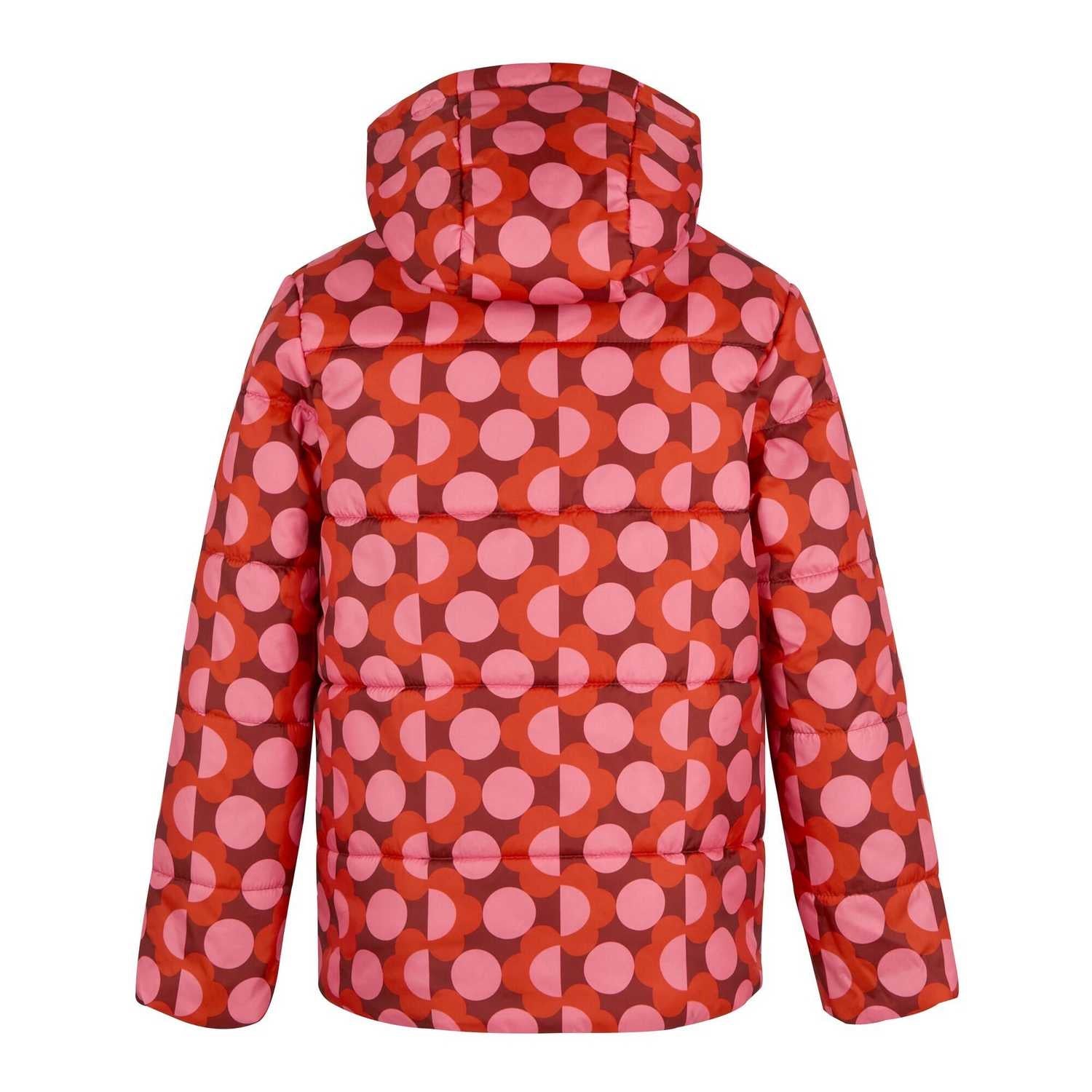 Red-Burnt Henna - Back - Regatta Girls Orla Kiely Daisy Padded Jacket