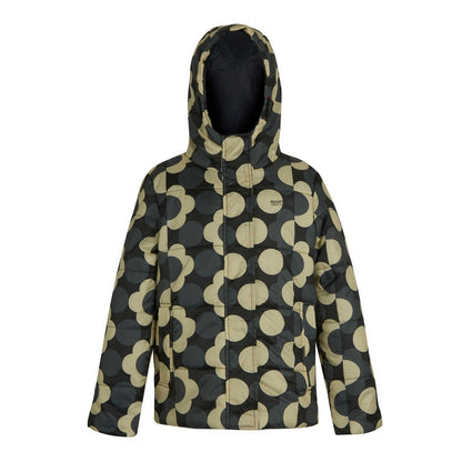 Black - Front - Regatta Girls Orla Kiely Daisy Padded Jacket