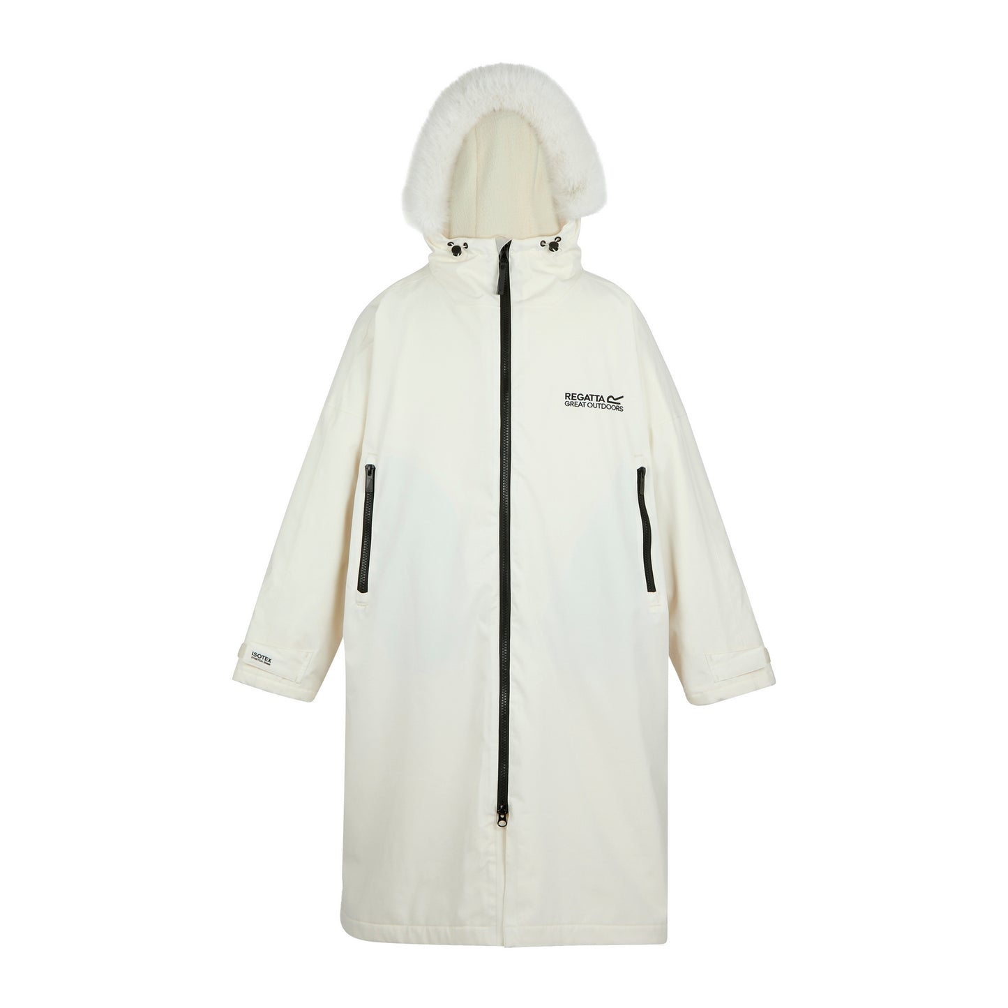 White - Front - Regatta Womens-Ladies Waterproof Changing Robe