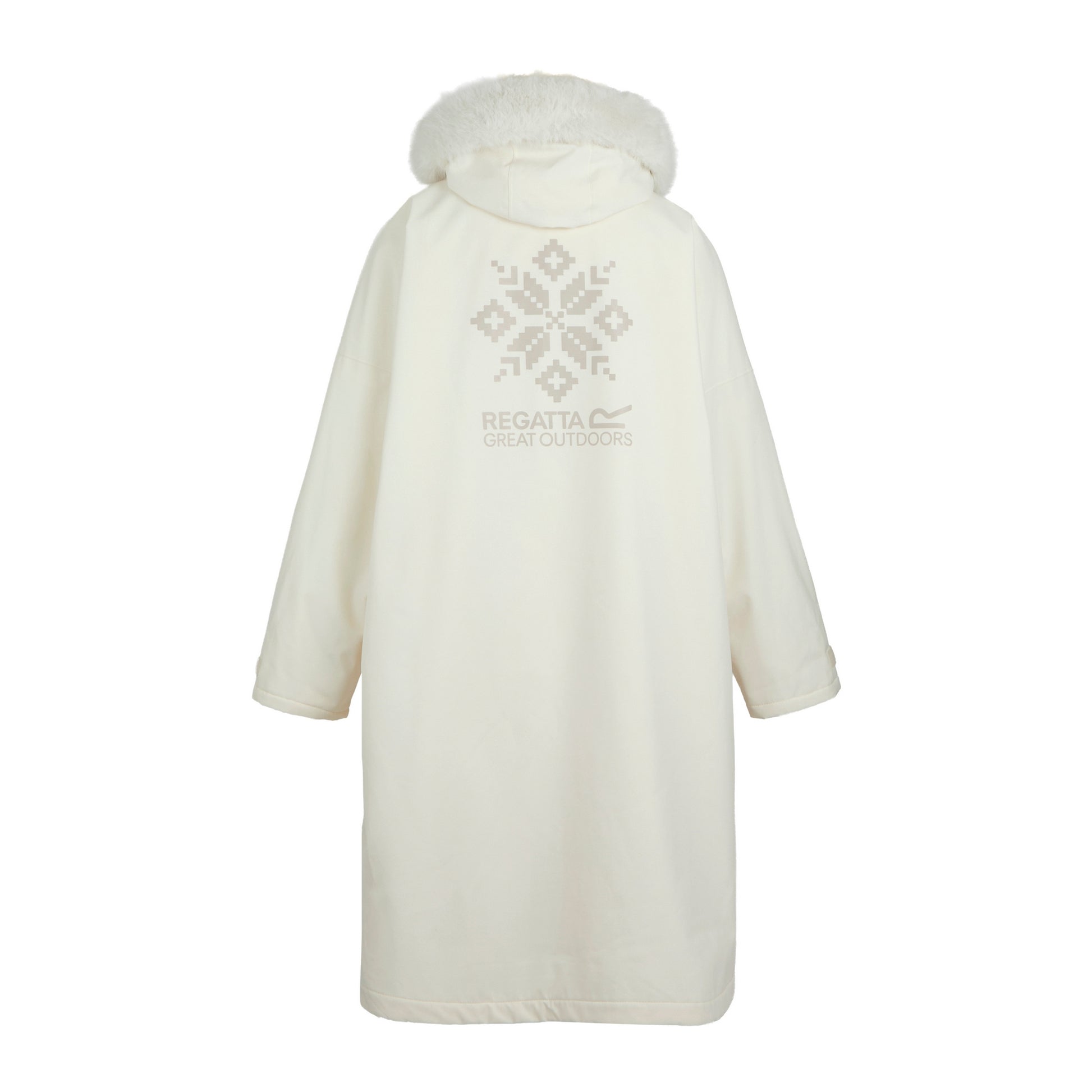 White - Back - Regatta Womens-Ladies Waterproof Changing Robe