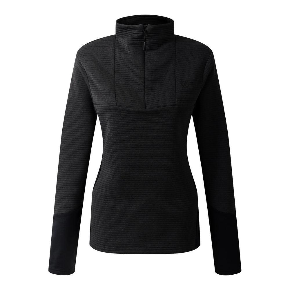 Black - Front - Dare 2B Womens-Ladies Core Stretch Quarter Zip Midlayer