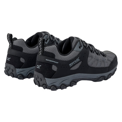 Granite-Dark Steel - Back - Regatta Mens Edgepoint IV Low Walking Shoes