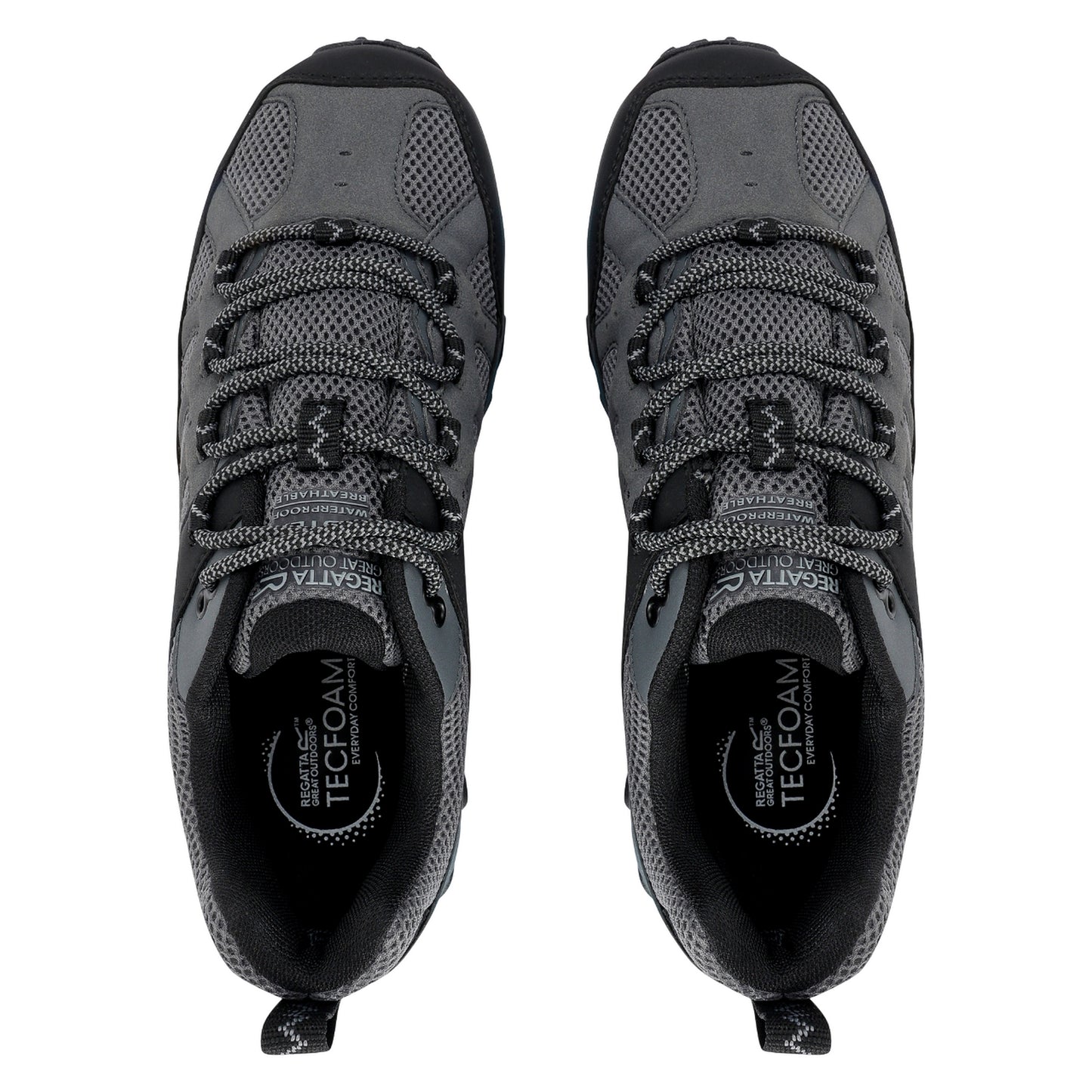 Granite-Dark Steel - Lifestyle - Regatta Mens Edgepoint IV Low Walking Shoes