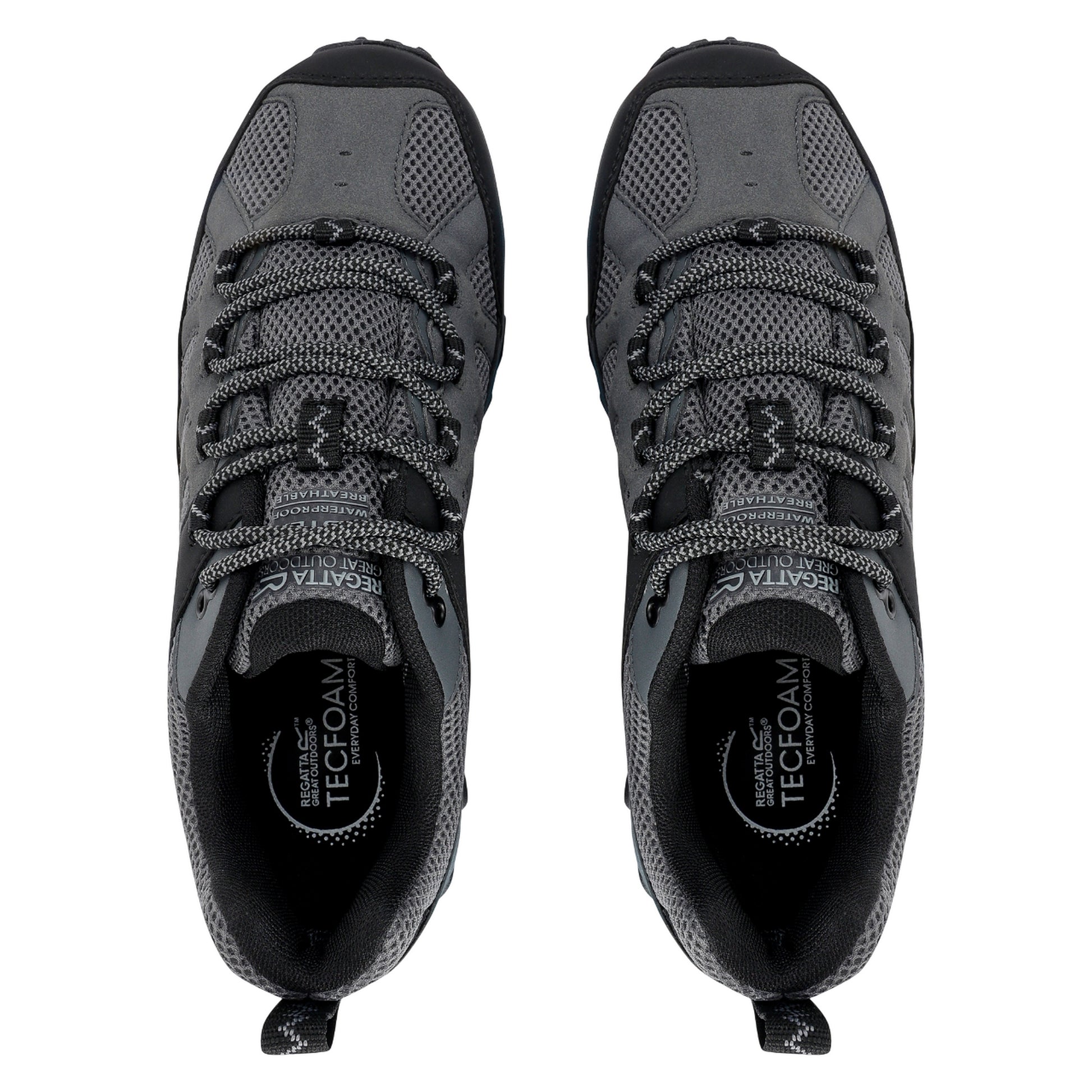 Granite-Dark Steel - Lifestyle - Regatta Mens Edgepoint IV Low Walking Shoes