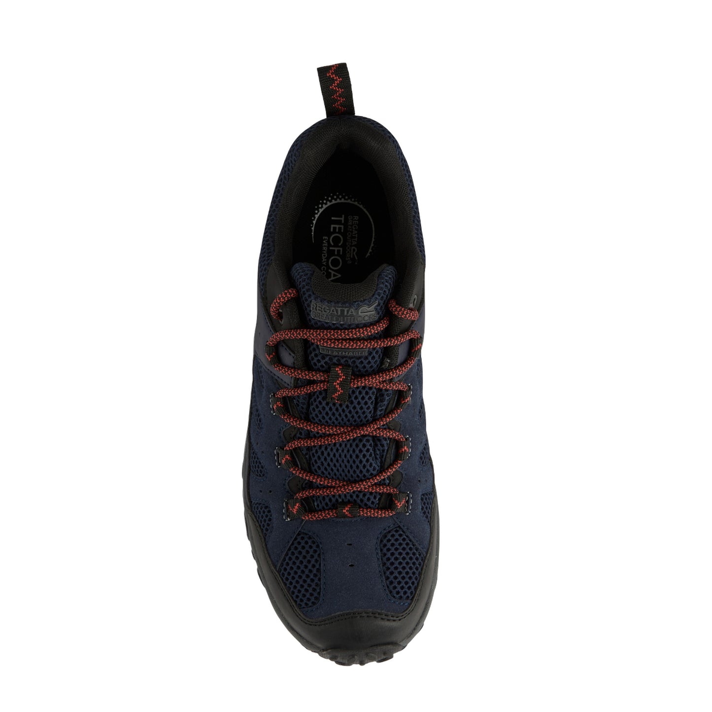 Navy-Potters Clay - Side - Regatta Mens Edgepoint IV Low Walking Shoes