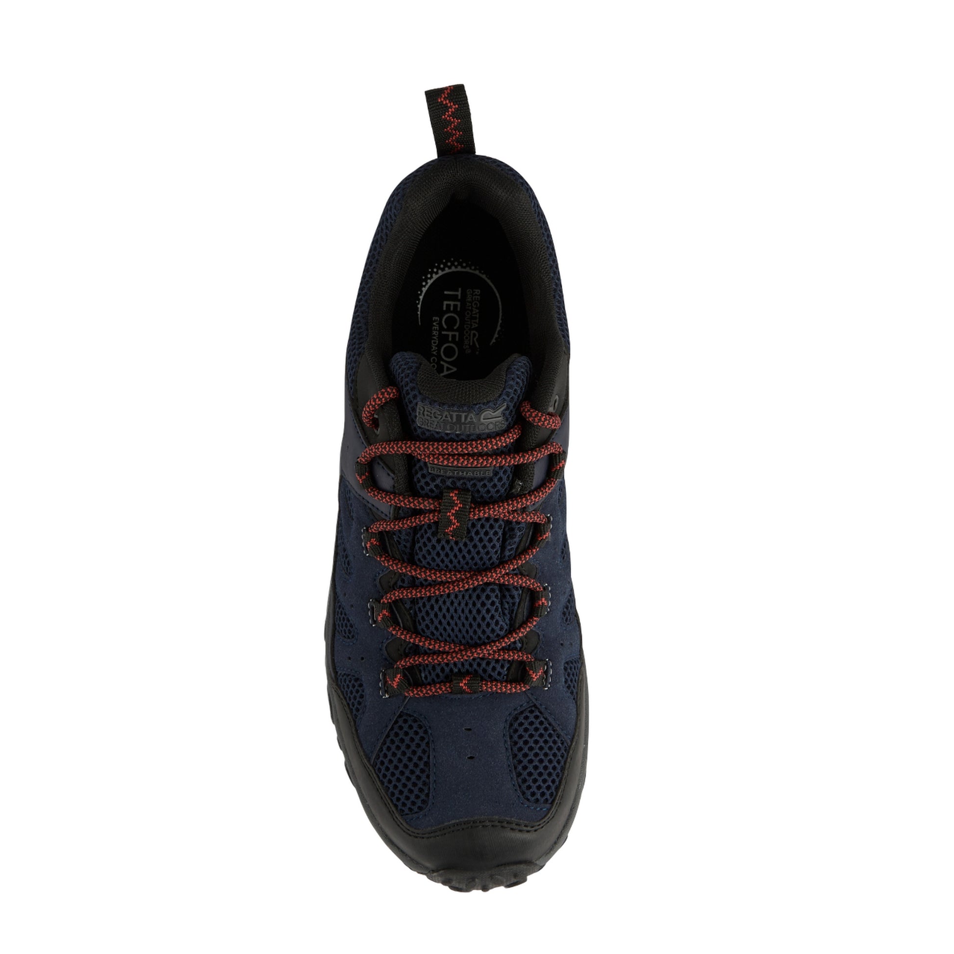 Navy-Potters Clay - Side - Regatta Mens Edgepoint IV Low Walking Shoes