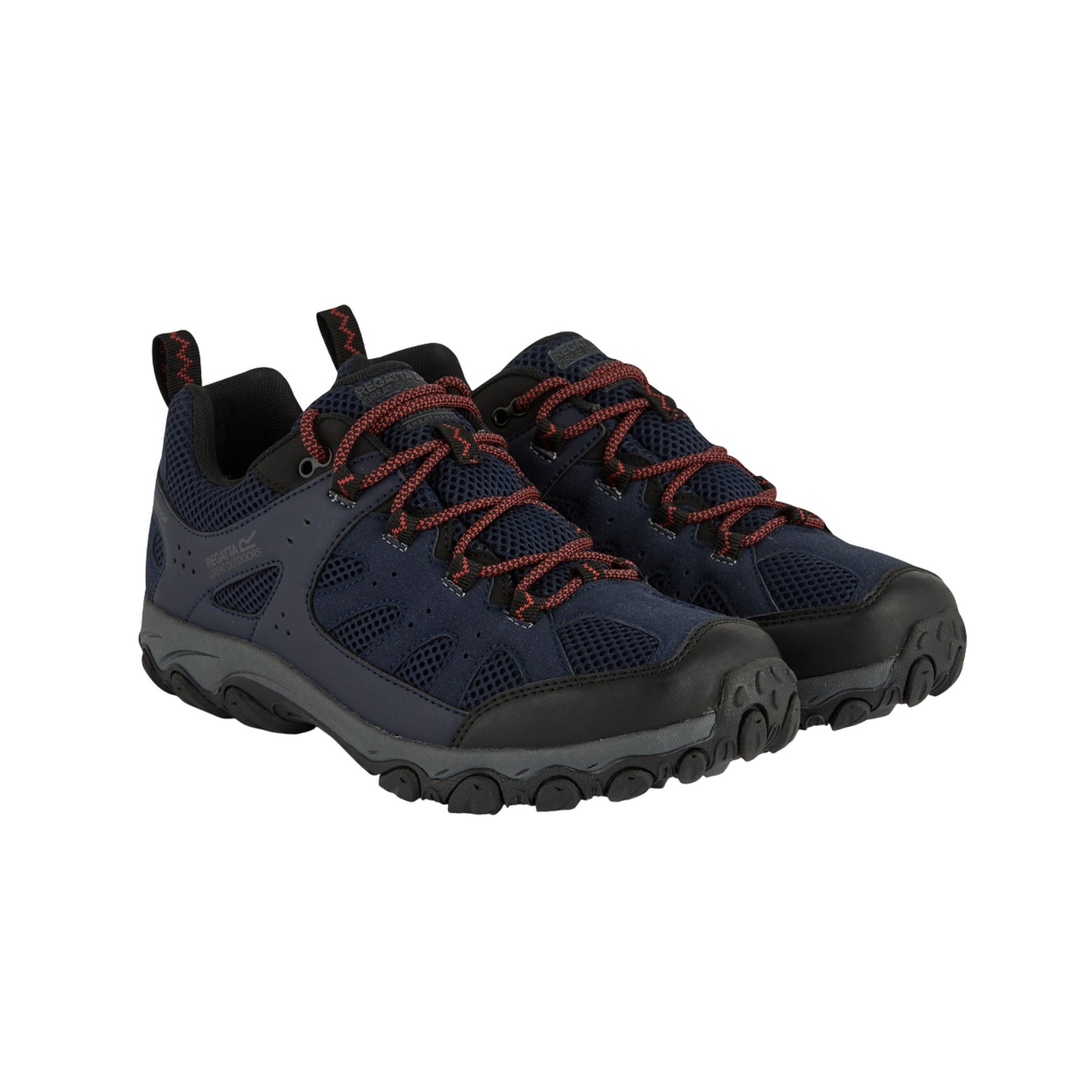 Navy-Potters Clay - Pack Shot - Regatta Mens Edgepoint IV Low Walking Shoes