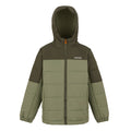 Olive Night-Oil Green-Pumpkin Spice - Front - Regatta Childrens-Kids Lofthouse Insulated Jacket