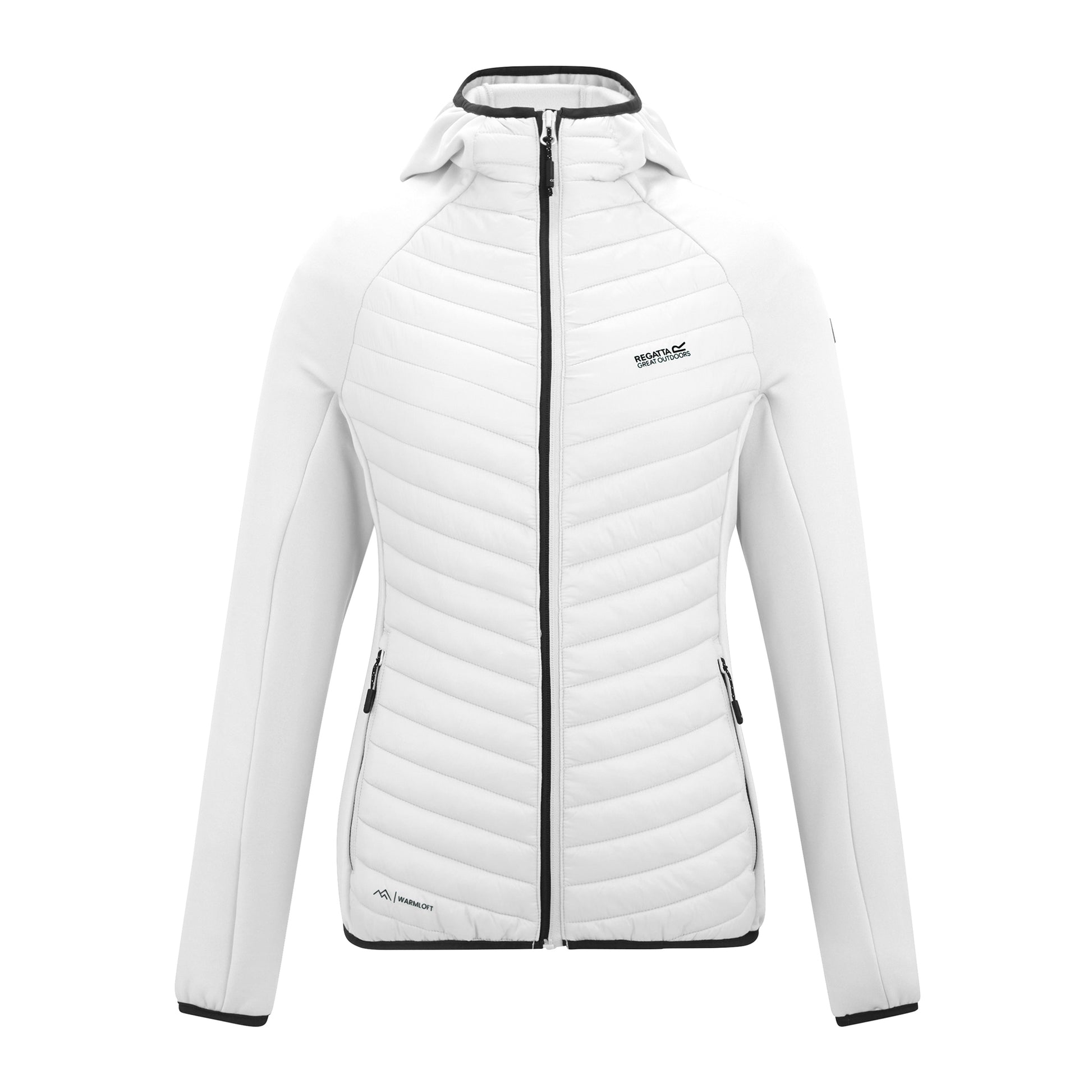 White - Front - Regatta Womens-Ladies Anderson Hybrid Jacket