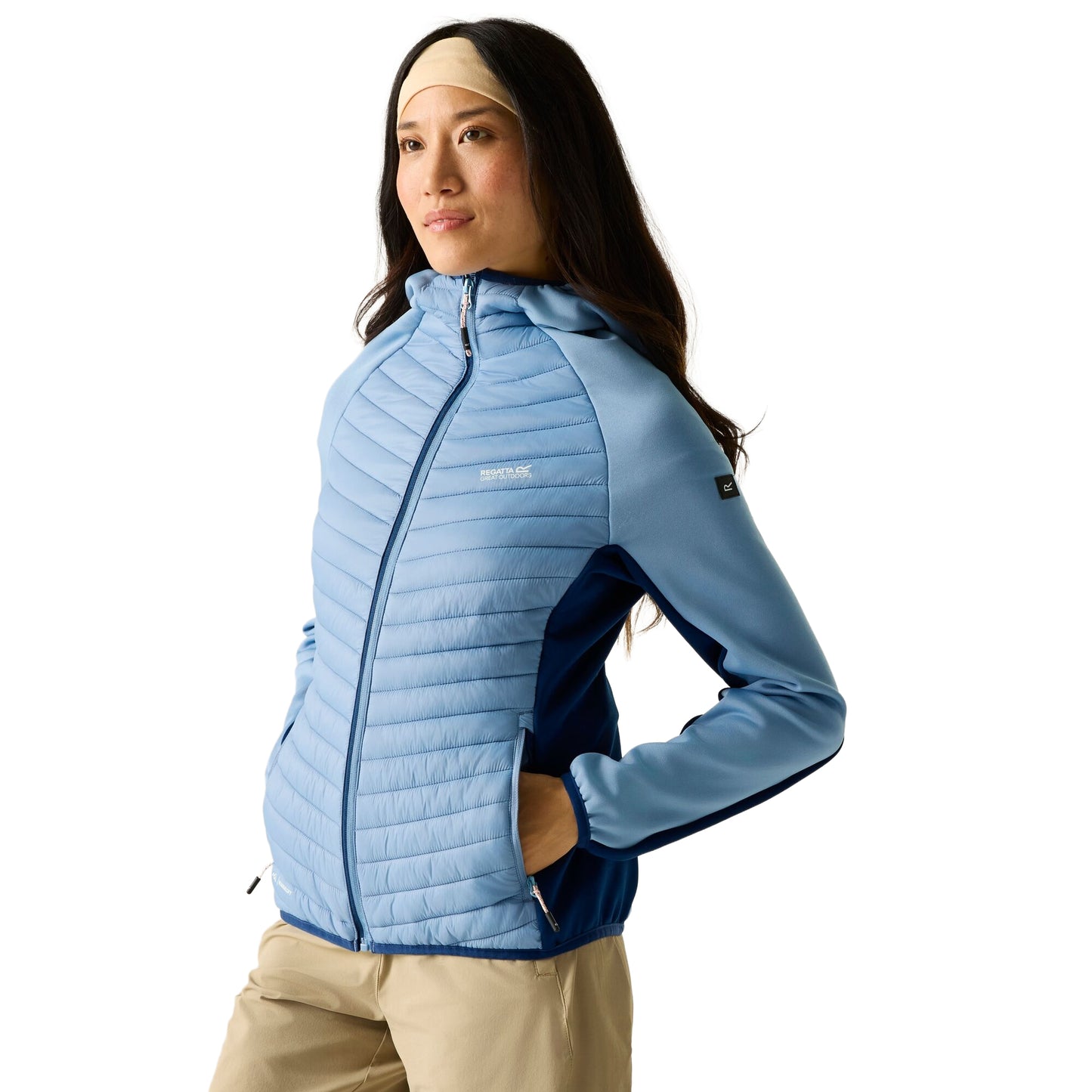 Washed Denim-Aviator Blue - Lifestyle - Regatta Womens-Ladies Anderson Hybrid Jacket