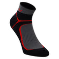 Dark Grey-Red - Front - Regatta Mens Trail Merino Mix Ankle Socks
