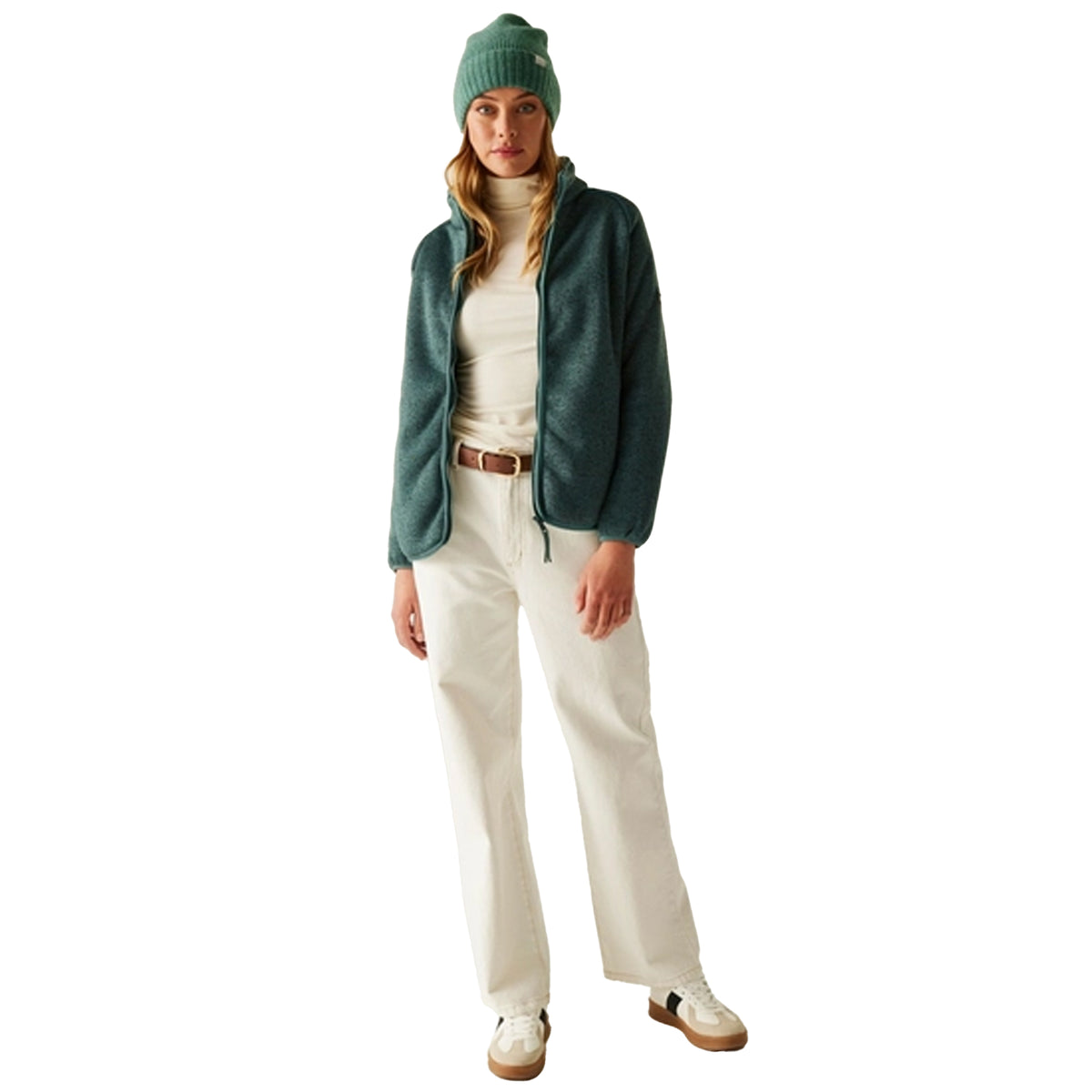 Spruce Green - Close up - Regatta Womens-Ladies Mellrey Full Zip Fleece