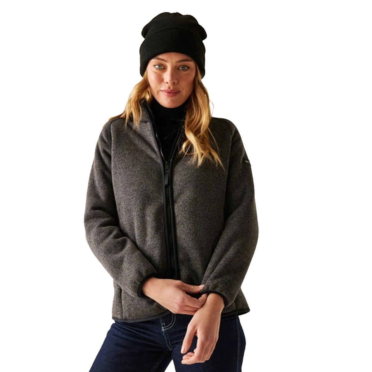Black - Lifestyle - Regatta Womens-Ladies Mellrey Full Zip Fleece