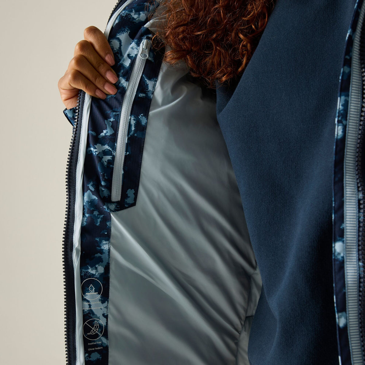 Navy - Close up - Regatta Womens-Ladies Aldthorn Quilted Jacket