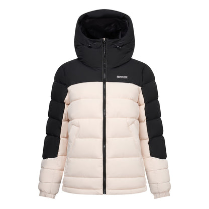 Light Vanilla-Black - Front - Regatta Womens-Ladies Aldthorn Quilted Jacket