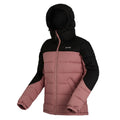 Dusty Rose-Black - Side - Regatta Womens-Ladies Aldthorn Quilted Jacket