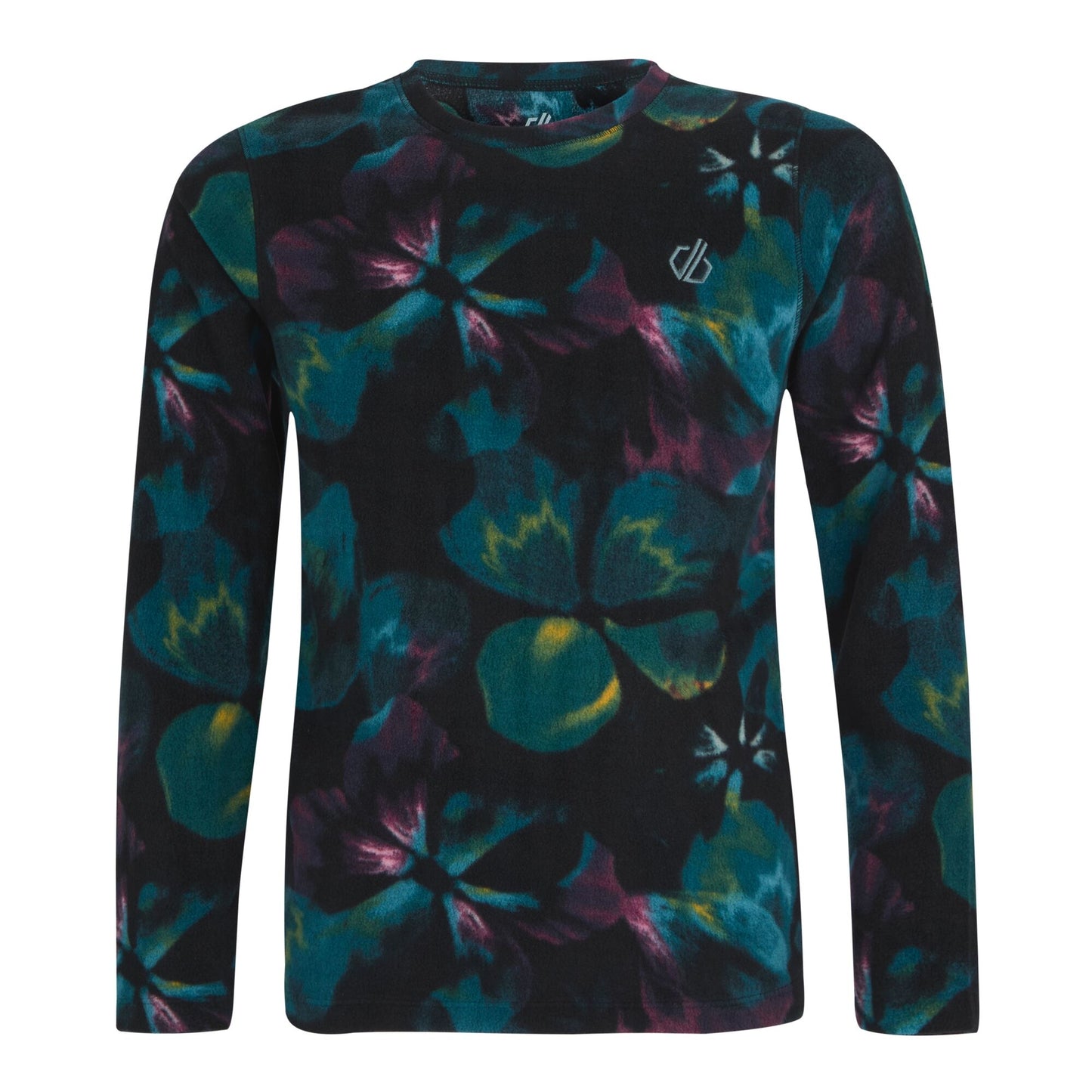 Multicoloured - Front - Dare 2B Childrens-Kids Electric Floral Print Thermal Base Layer Set