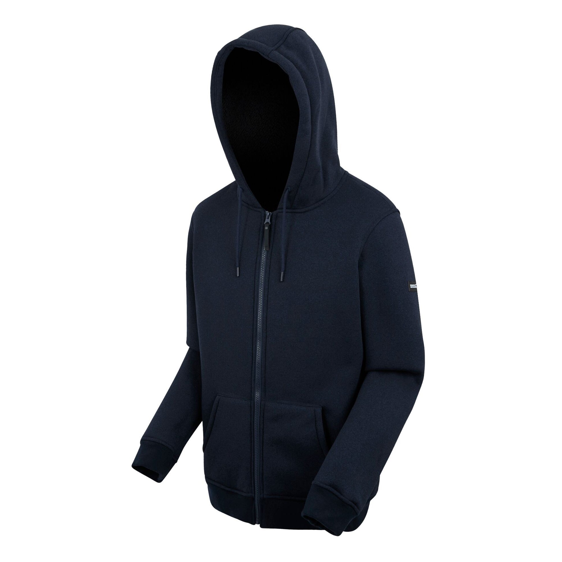 Navy-Black - Side - Regatta Mens Naddle Fleece Full Zip Hoodie
