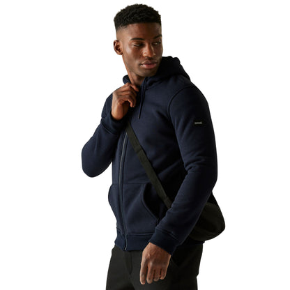 Navy-Black - Lifestyle - Regatta Mens Naddle Fleece Full Zip Hoodie