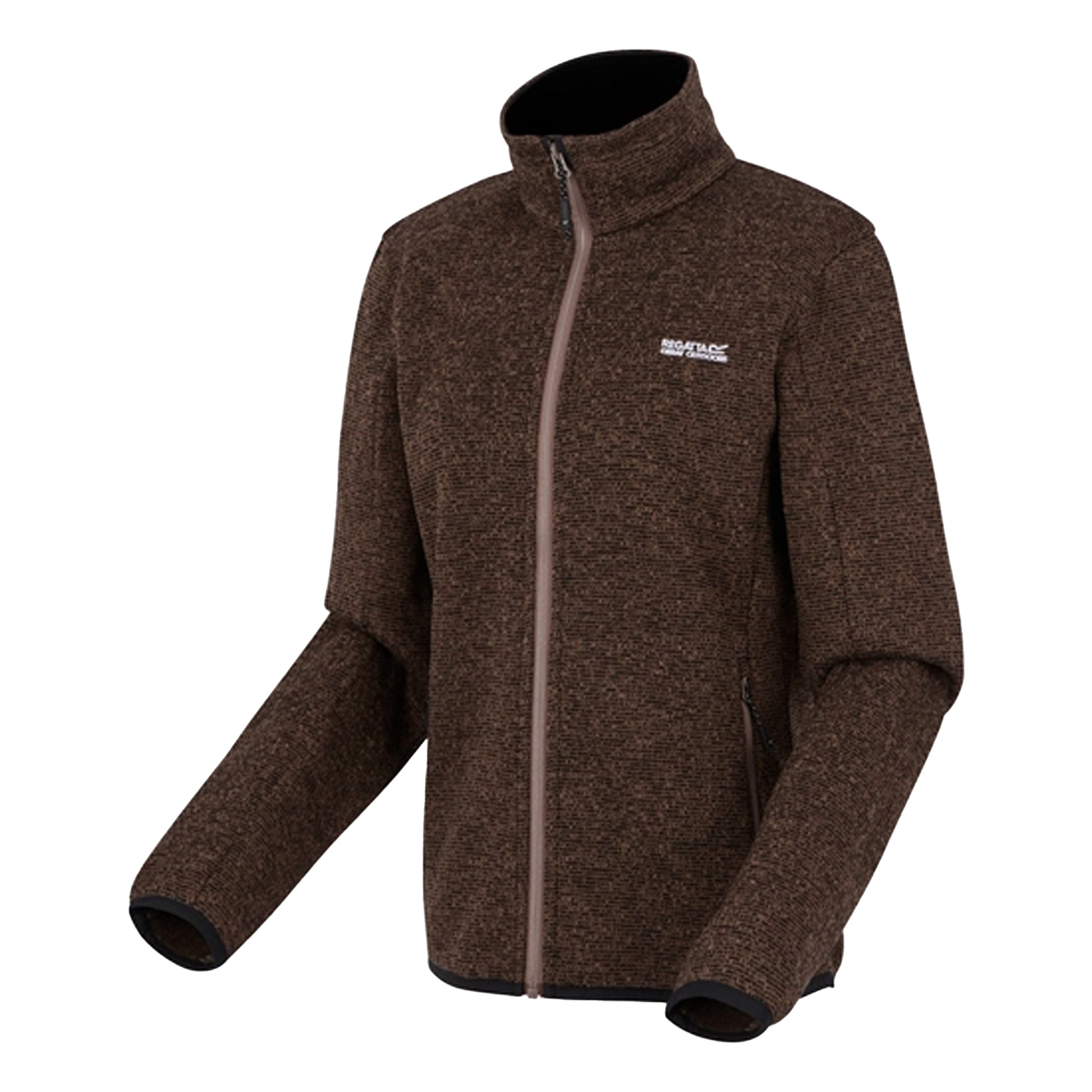 Mocha - Side - Regatta Womens-Ladies Newhill Full Zip Fleece Jacket