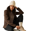 Mocha - Close up - Regatta Womens-Ladies Newhill Full Zip Fleece Jacket