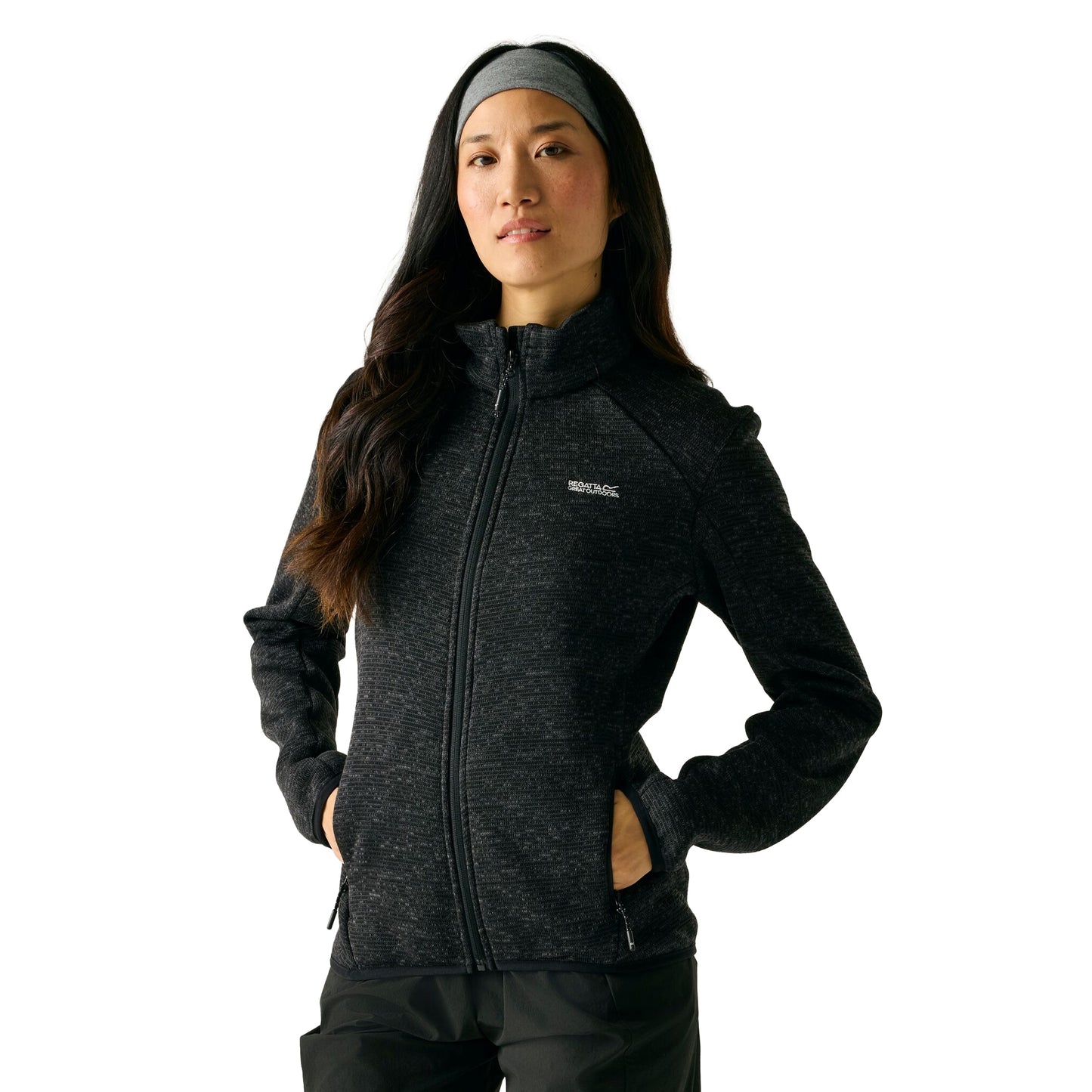 Black - Pack Shot - Regatta Womens-Ladies Newhill Full Zip Fleece Jacket